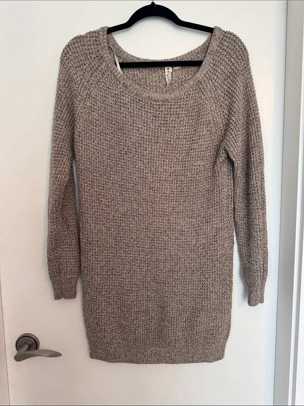 Moiety Oatmeal Chunky Knit Sweater Dress Size M